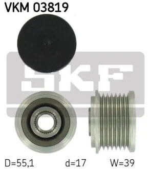 Муфта обгінна генератора (Вир-во) для Mercedes SKF VKM 03819 фото товару