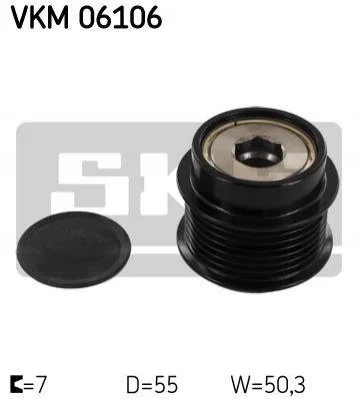 <strong>Механізм вільного ходу генератора SKF VKM 06106 (фото 1)</strong>