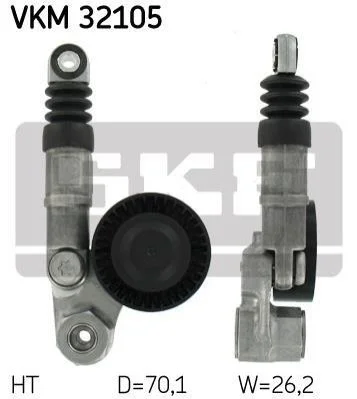 <strong>Роликовий модуль натягувача ременя SKF VKM 32105 (фото 1)</strong>