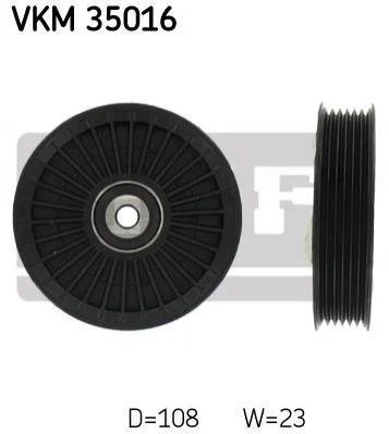 <strong>Ролик обвідний поліклінового ременя (Вир-во) SKF VKM 35016 (фото 1)</strong>