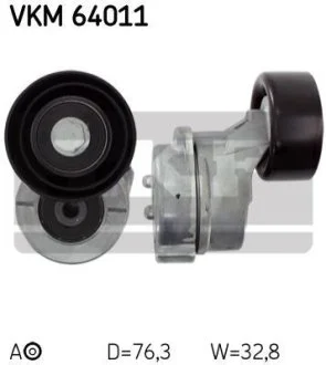 Роликовий модуль натягувача ременя для Hyundai, KIA, MG SKF VKM 64011 фото товару