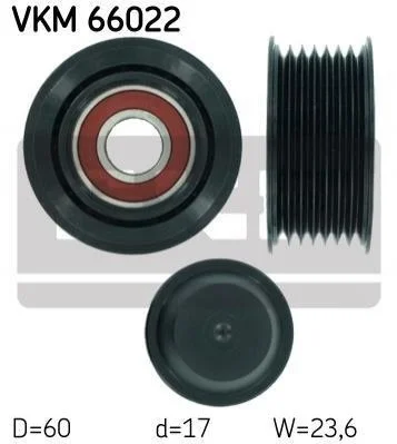 <strong>Ролик модуля натягувача ременя SKF VKM 66022 (фото 1)</strong>