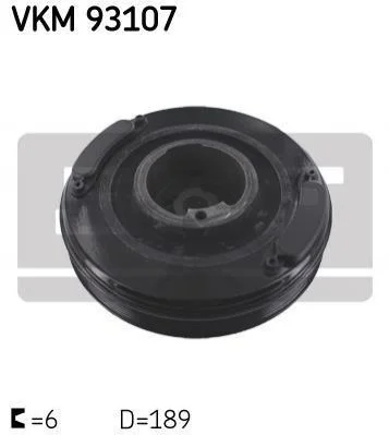 <strong>Шків ременя генератора SKF VKM 93107 (фото 1)</strong>