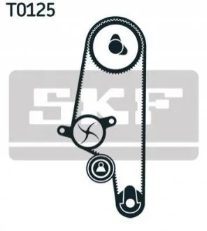 Роликовий модуль натягувача ременя (ролик, ремінь) для Volkswagen, Skoda, Seat SKF VKMA 01106 фото товару