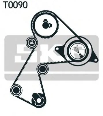 <strong>Ремень ГРМ + 2 ролика натяжения Renault Rapid,Clio,Kangoo 1.9d SKF VKMA 06113 (фото 1)</strong>