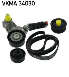 Комплект поліклиновий (ремінь+ролики) SKF VKMA 34030