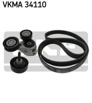 Роликовий модуль натягувача ременя (ролик, ремінь) для Ford SKF VKMA 34110 фото товару