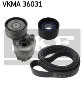 Комплект поліклиновий (ремінь+ролики) SKF VKMA 36031