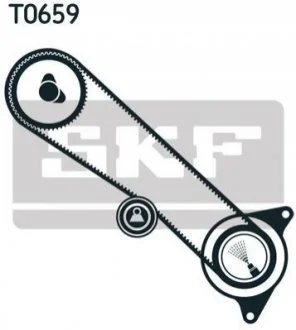 Комплект (ремінь+ролики) для Toyota SKF VKMA 91719 фото товару