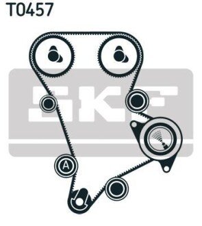 Роликовий модуль натягувача ременя (ролик, ремінь) SKF VKMA 94509-2 фото товару