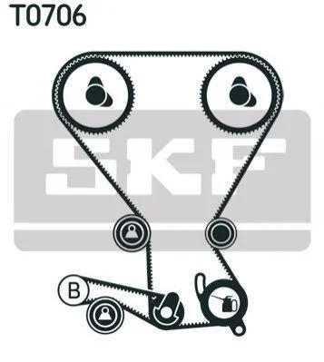 <strong>Комплект ГРМ (ремінь + ролик) SKF VKMA 95959 (фото 1)</strong>
