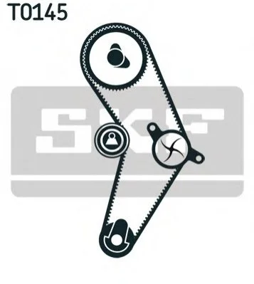 <strong>Комплект (ремінь+ролик+помпа) SKF VKMC 02204-3 (фото 1)</strong>