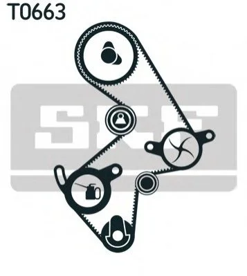 <strong>Комплект ГРМ, пас+ролик+помпа SKF VKMC 91003 (фото 1)</strong>