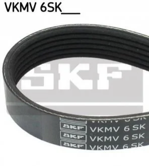 Ремень П-клиновой 6EPK1090 (Elastic) CITROEN C4 1.6HDi 05- для Chevrolet, Honda SKF VKMV 6SK1090 фото товару