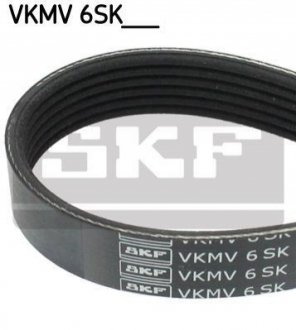 Ремень П-клиновой 6EPK873 (Elastic) CITROEN Jumper 2.2HDI SKF VKMV 6SK873 (фото 1)