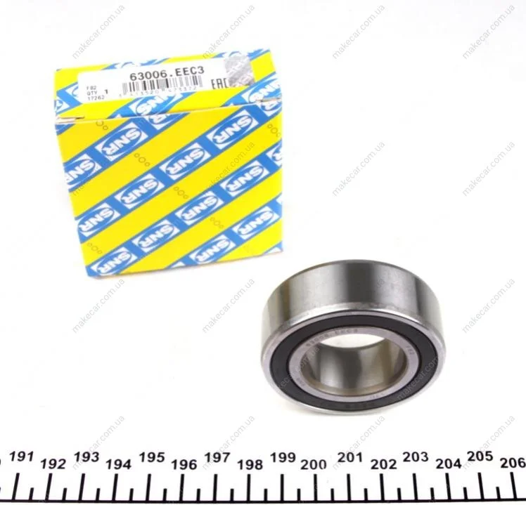 <strong>Підвісний підшипник півосі (30x55x19mm) SNR NTN 63006.EE.C3 (фото 1)</strong>