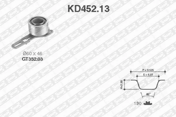 <strong>Роликовий модуль натягувача ременя (ролик, ремінь) SNR NTN KD452.13 (фото 1)</strong>