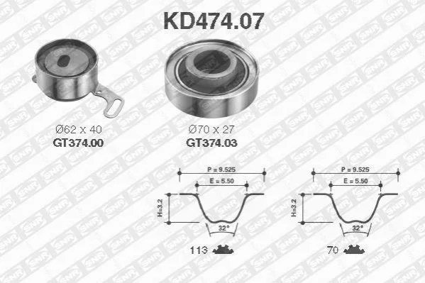 <strong>Роликовий модуль натягувача ременя (ролик, ремінь) SNR NTN KD474.07 (фото 1)</strong>