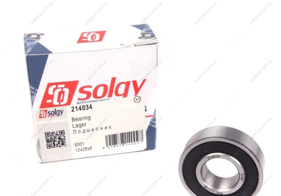 <strong>Підшипник генератора SOLGY 214034 (фото 1)</strong>