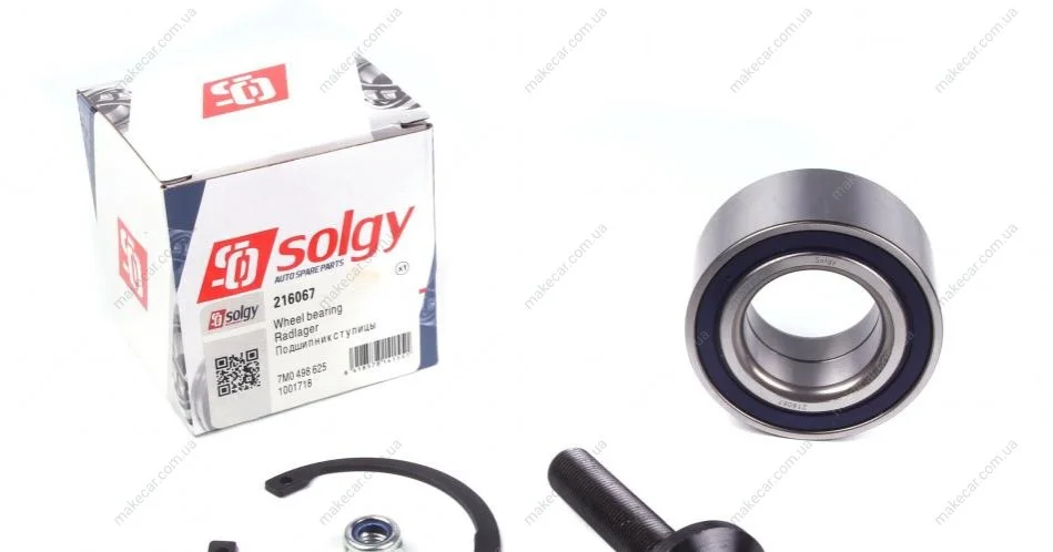 <strong>Підшипник маточини (ремкомплект) SOLGY 216067 (фото 1)</strong>