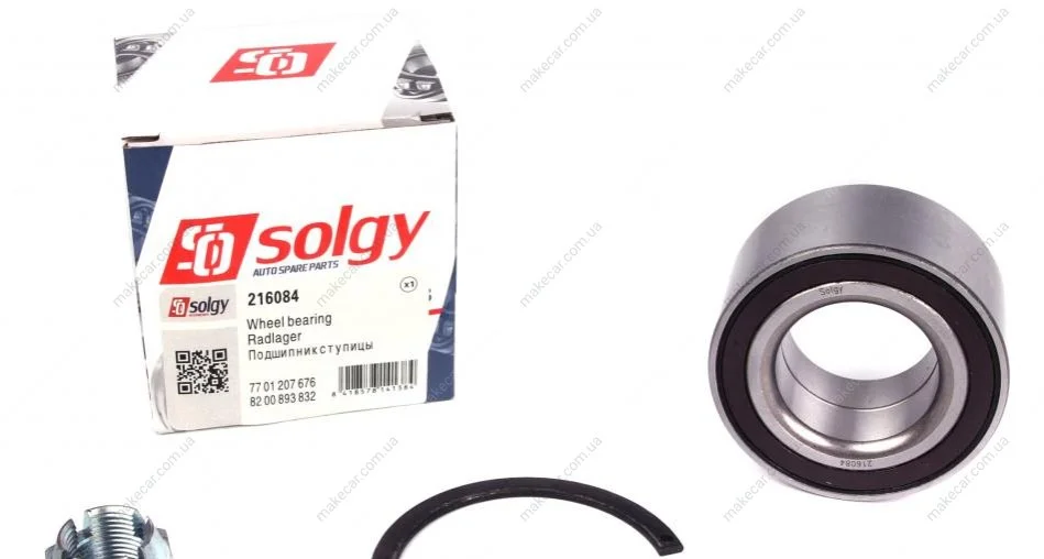 <strong>Підшипник маточини (ремкомплект) SOLGY 216084 (фото 1)</strong>