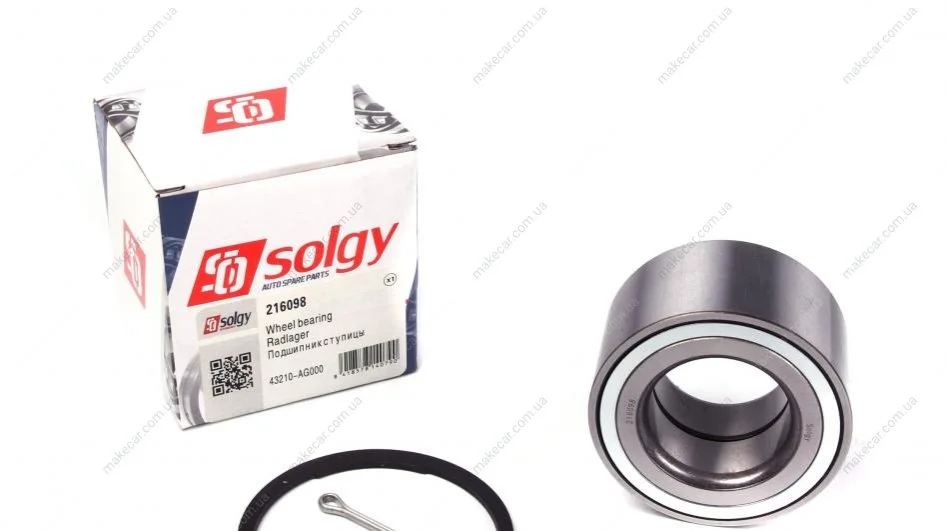 <strong>Підшипник маточини (ремкомплект) SOLGY 216098 (фото 1)</strong>