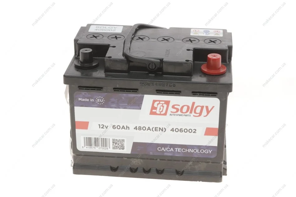 <strong>Стартерна батарея (акумулятор) SOLGY 406002 (фото 1)</strong>
