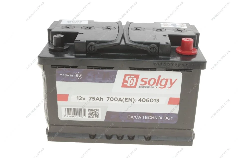 <strong>Стартерна батарея (акумулятор) SOLGY 406013 (фото 1)</strong>