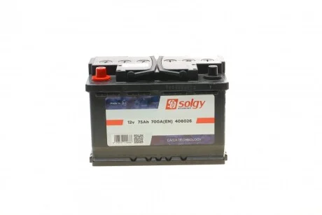 Стартерна батарея (акумулятор) для SOLGY 406026 фото товару