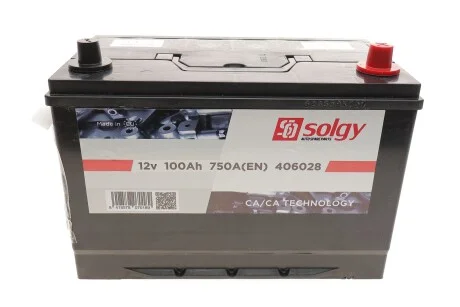 Стартерна батарея (акумулятор) для SOLGY 406028 фото товару