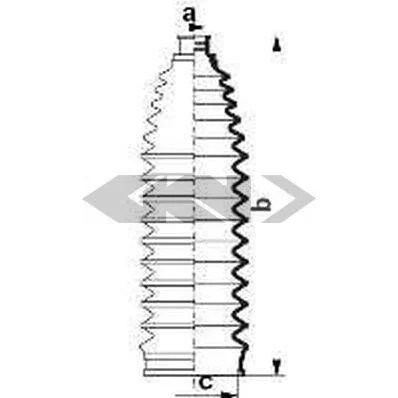 <strong>Чохол захисний Лів (довжина191мм 14,5мм/48мм) NISSAN ALMERA I, ALMERA TINO, X-TRAIL I 1.8-2.5 11.95-01.13 SPIDAN 84054 (фото 1)</strong>