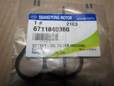 Прокладка корпуса масляного фильтра Korando C (10-) D20F, D22F / Rexton (12-) D20R SsangYong для SSANGYONG 6711840380 фото товара