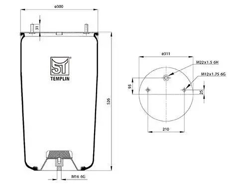 <strong>Подушка амортизуюча 881 MB (без стакану) ST-TEMPLIN 04.060.6006.470 (фото 1)</strong>