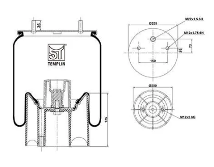 Подушка амортизуюча 4157 N P04 (зі стаканом) для ST-TEMPLIN 04.060.6106.620 фото товару