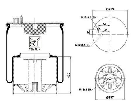 <strong>Подушка амортизуюча 4884 N1 P06 (зі стаканом) ST-TEMPLIN 04.060.6206.080 (фото 1)</strong>