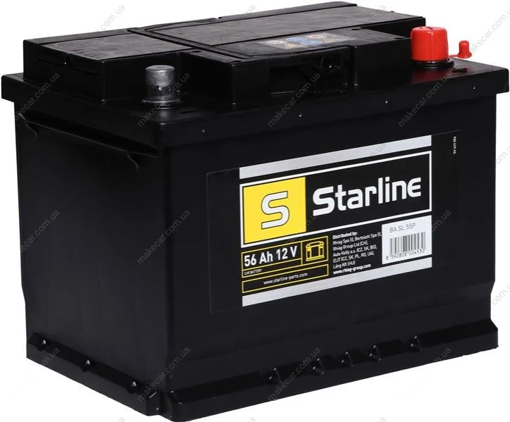 <strong>Акумулятор, R"+" 56Ah, En480 (246 x 175 x 190) правий "+",B13 виробництво ЧЕХИЯ STARLINE BA SL 55P (фото 1)</strong>