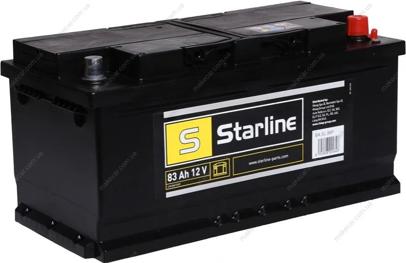<strong>Акумулятор, R"+" 83Ah, En720 (353 x 175 x 190) правий "+",B13 виробництво ЧЕХИЯ STARLINE BA SL 88P (фото 1)</strong>
