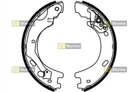 <strong>Тормозные колодки барабанные STARLINE BC 01030 (фото 1)</strong>