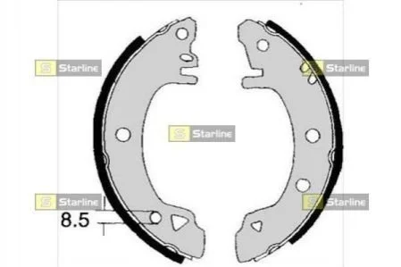 <strong>Тормозные колодки барабанные STARLINE BC 01380 (фото 1)</strong>