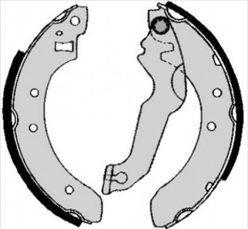 Гальмівні колодки барабанні STARLINE BC 04800 фото товару