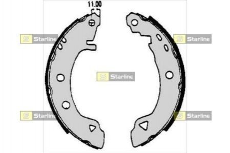 Тормозные колодки барабанные STARLINE BC 04920 фото товара