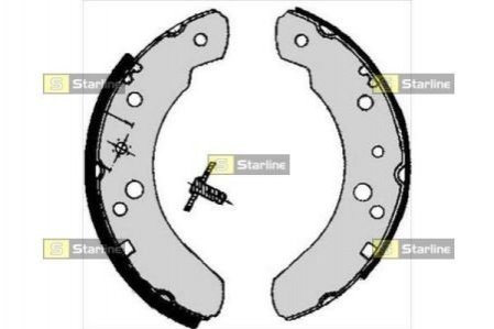 Гальмівні колодки барабанні STARLINE BC 05070