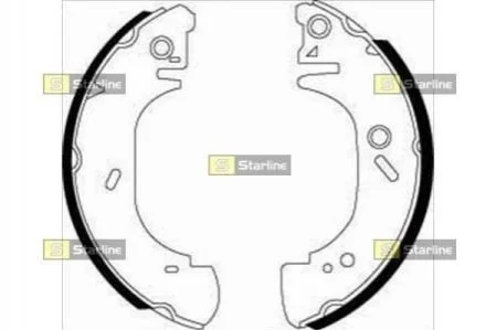 Гальмівні колодки барабанні для Ford, Renault, Opel, Vauxhall STARLINE BC 07400 фото товару