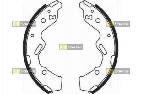 Гальмівні колодки барабанні STARLINE BC 08050 фото товару