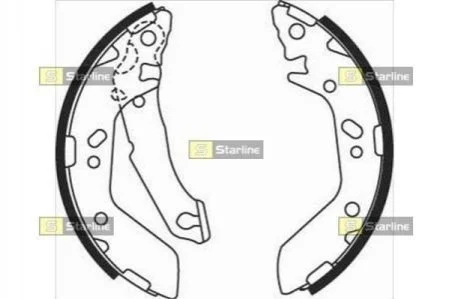 Гальмівні колодки барабанні для Hyundai, Subaru, Volvo STARLINE BC 08480 фото товару