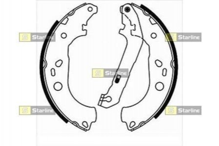 Тормозные колодки барабанные STARLINE BC 08600 фото товара