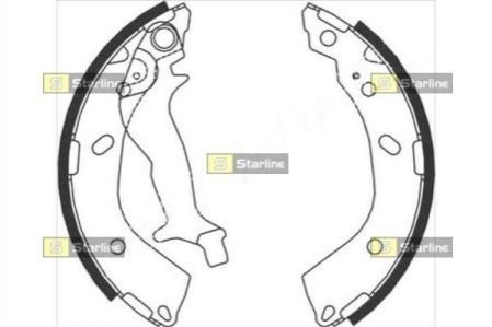 Тормозные колодки барабанные STARLINE BC 08760 фото товара