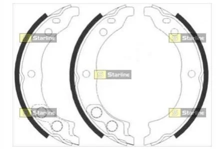 Гальмівні колодки барабанні для STARLINE BC 08900 фото товару