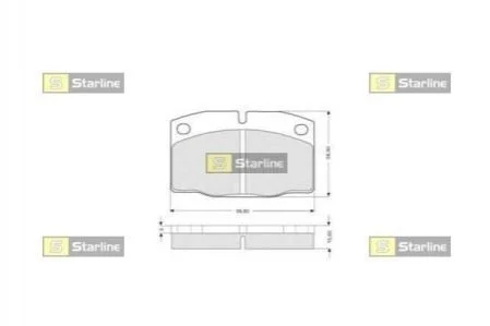 Гальмівні колодки дискові для STARLINE BD S021 фото товару