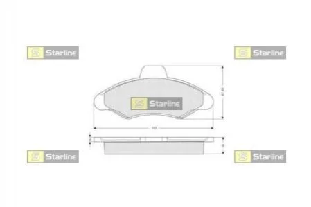 <strong>Тормозные колодки дисковые STARLINE BD S022 (фото 1)</strong>